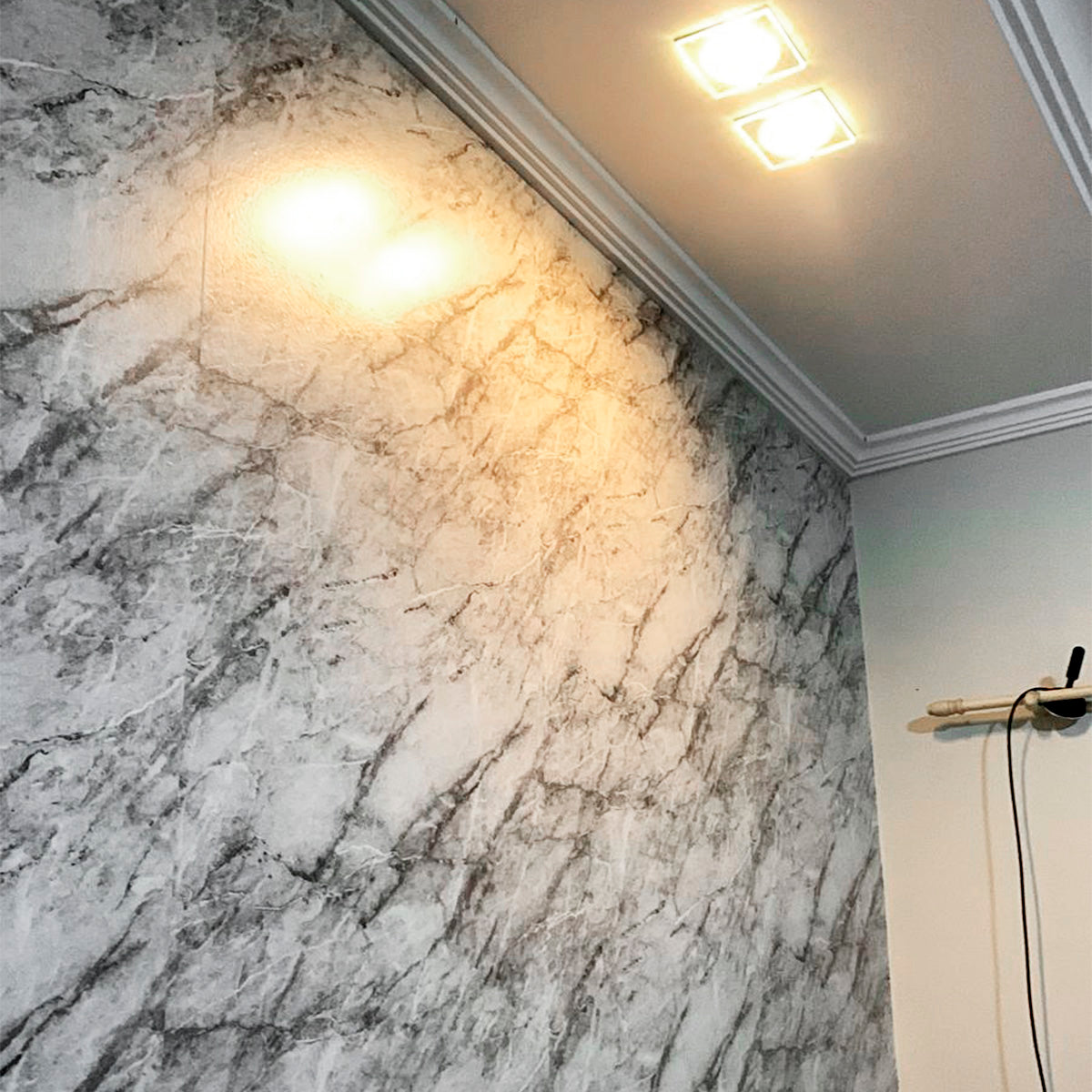 Adesivo para Chão Mármore Carrara Perolizado