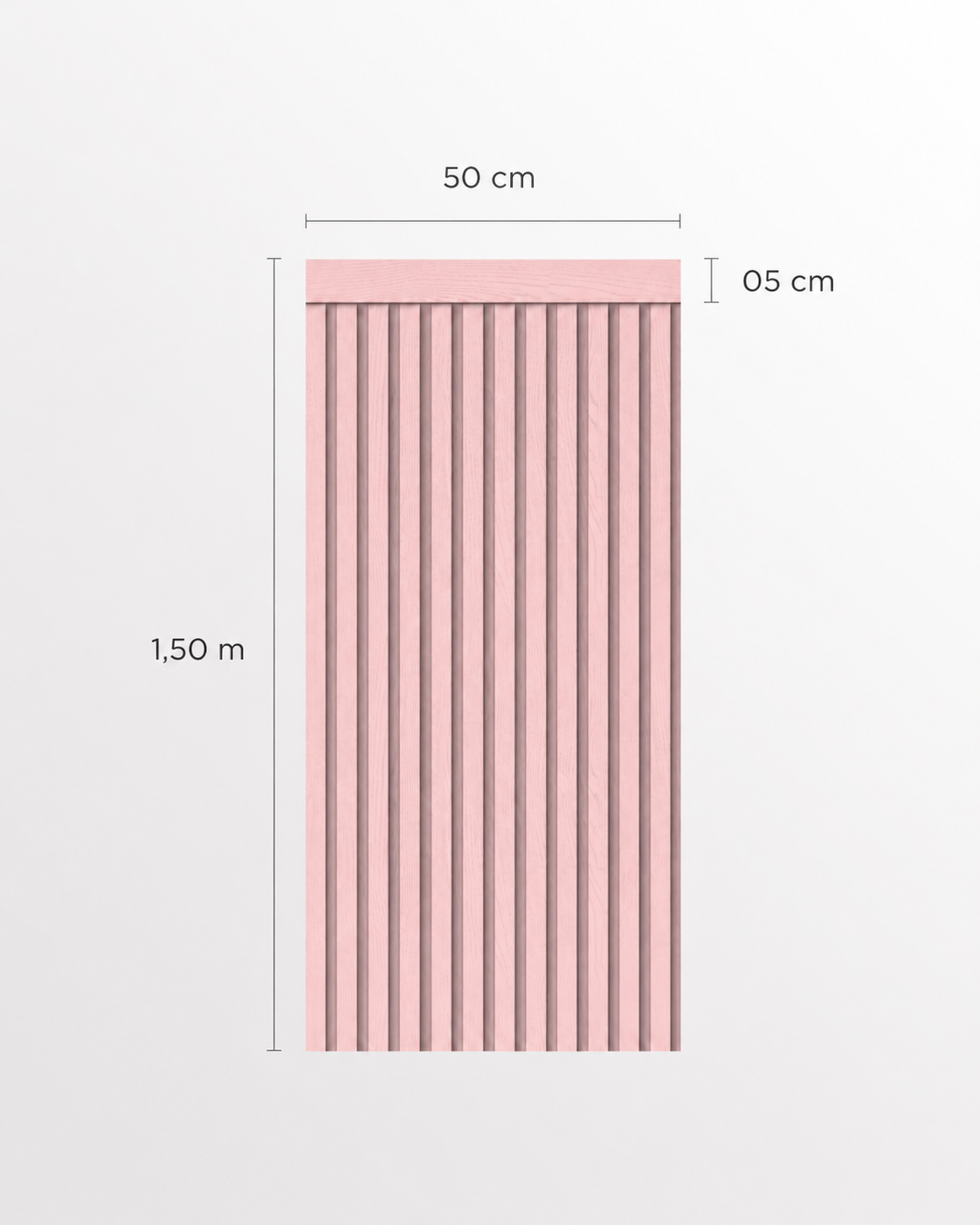 Papel de Parede Adesivo Meia Parede Ripado Rosa