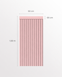 Papel de Parede Adesivo Meia Parede Ripado Rosa