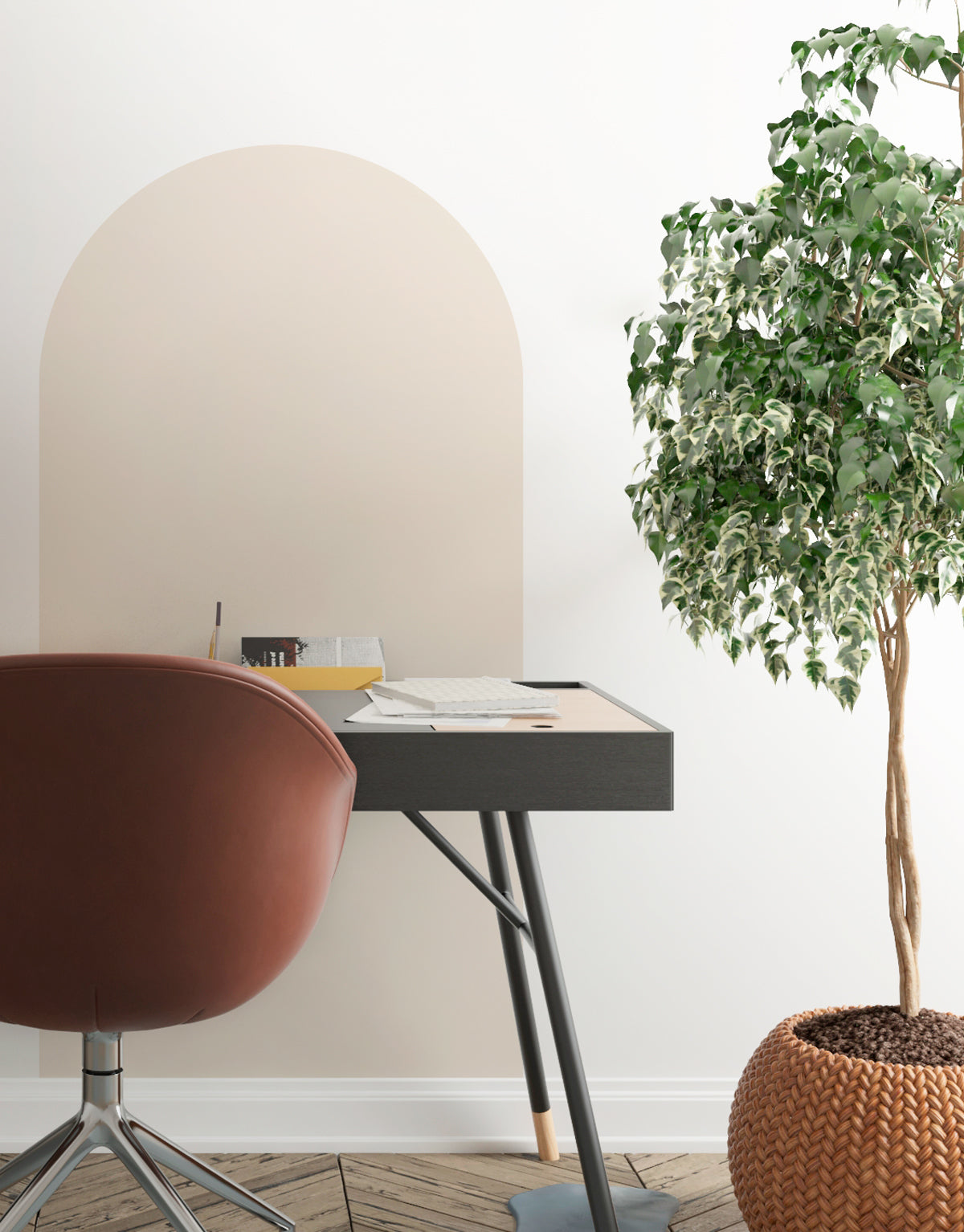 Adesivo de Parede Arco Liso Pitaya