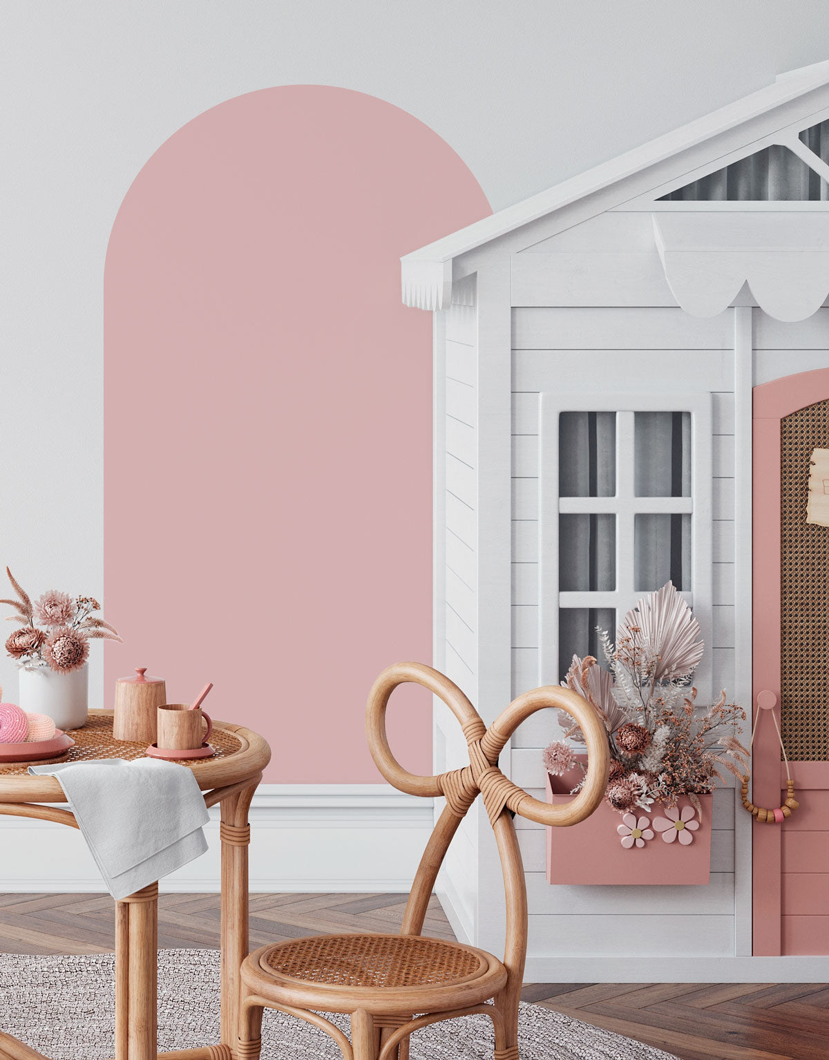 Adesivo de Parede Arco Liso Pitaya