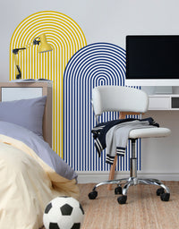 Adesivo de Parede Arco Listrado Chocolate