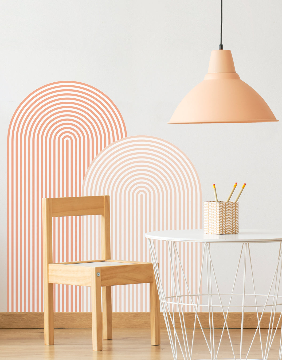 Adesivo de Parede Arco Listrado Chocolate