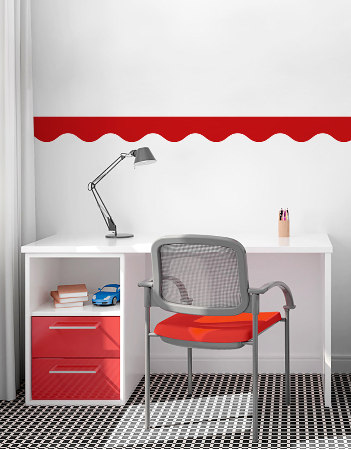 Adesivo de Parede Ondinhas Vintage