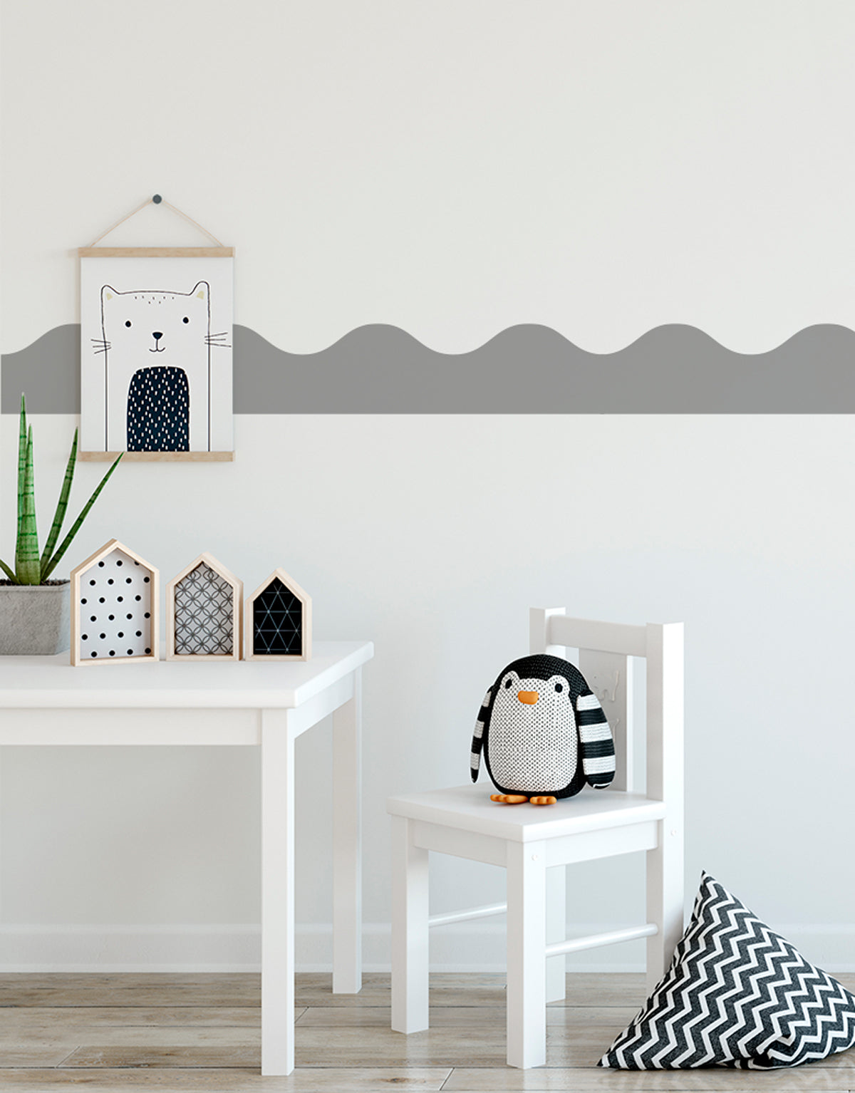 Adesivo de Parede Ondinhas Vintage