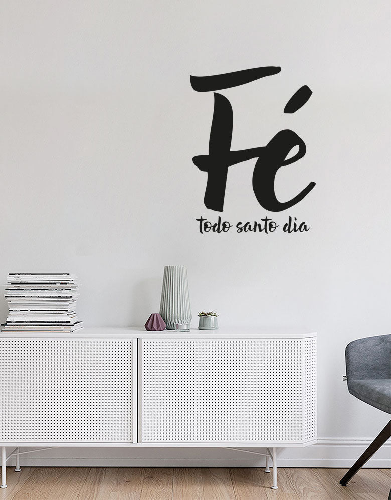 Adesivo Lettering Cruz Fé