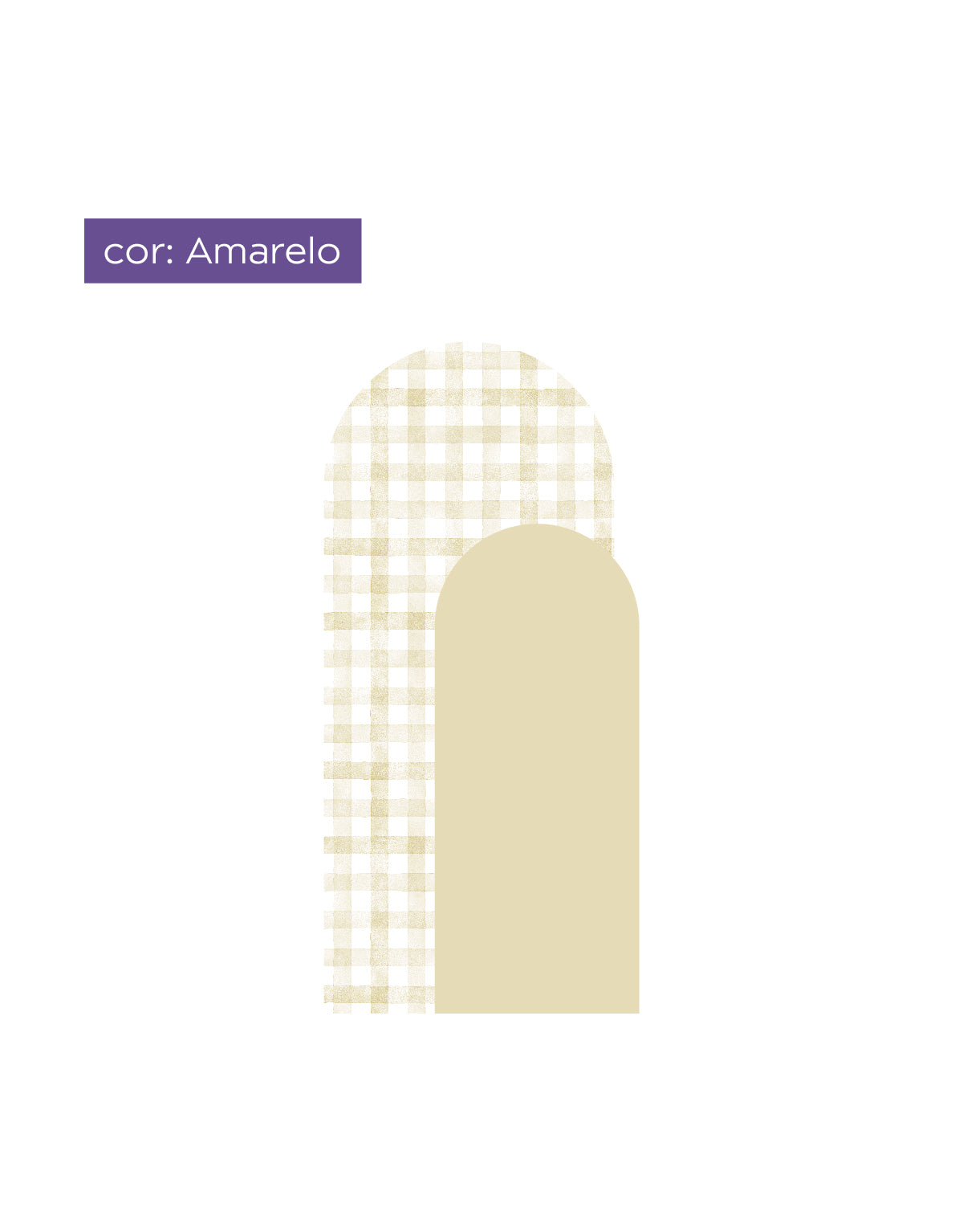 Adesivo de Parede Arco Xadrez Vichy Amarelo