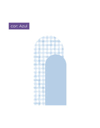 Adesivo de Parede Arco Xadrez Vichy Azul