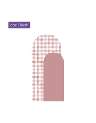 Adesivo de Parede Arco Xadrez Vichy Rosa Blush