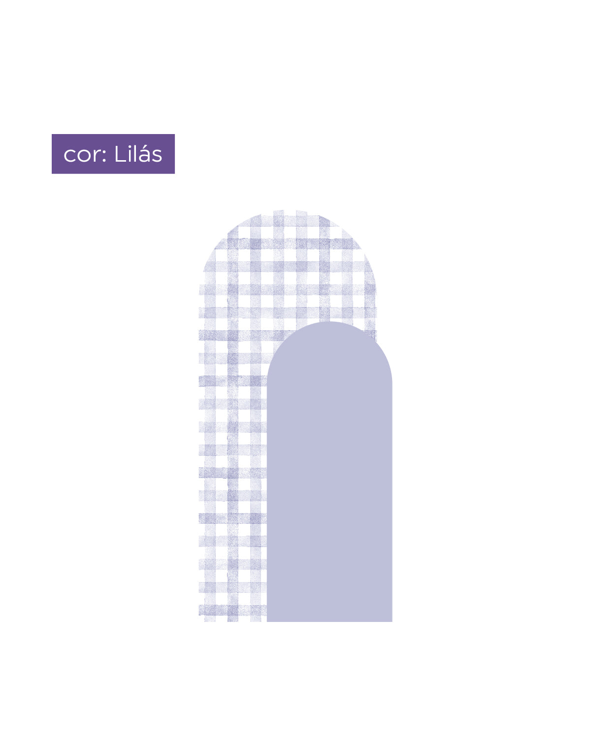 Adesivo de Parede Arco Xadrez Vichy Lilás