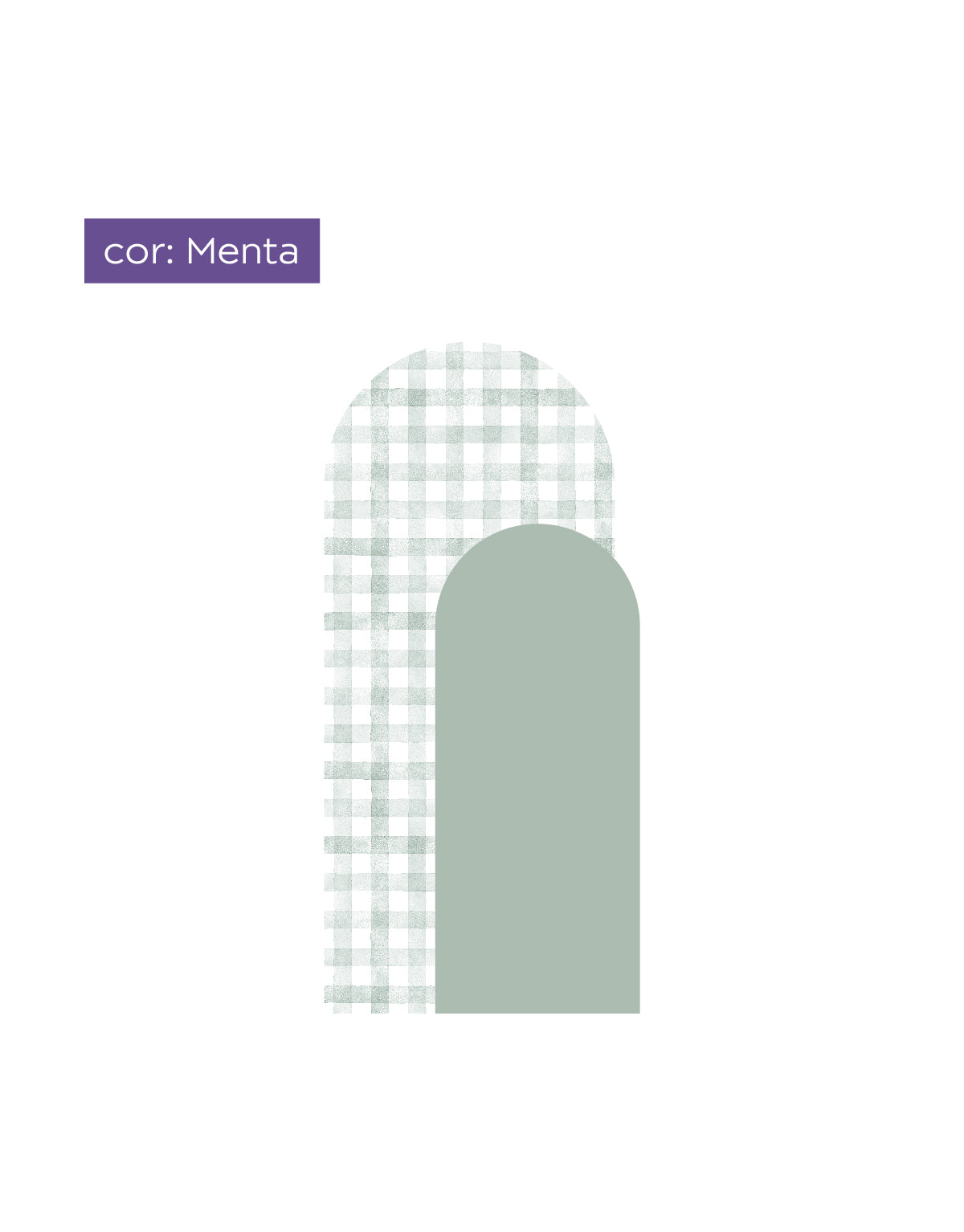 Adesivo de Parede Arco Xadrez Vichy Menta