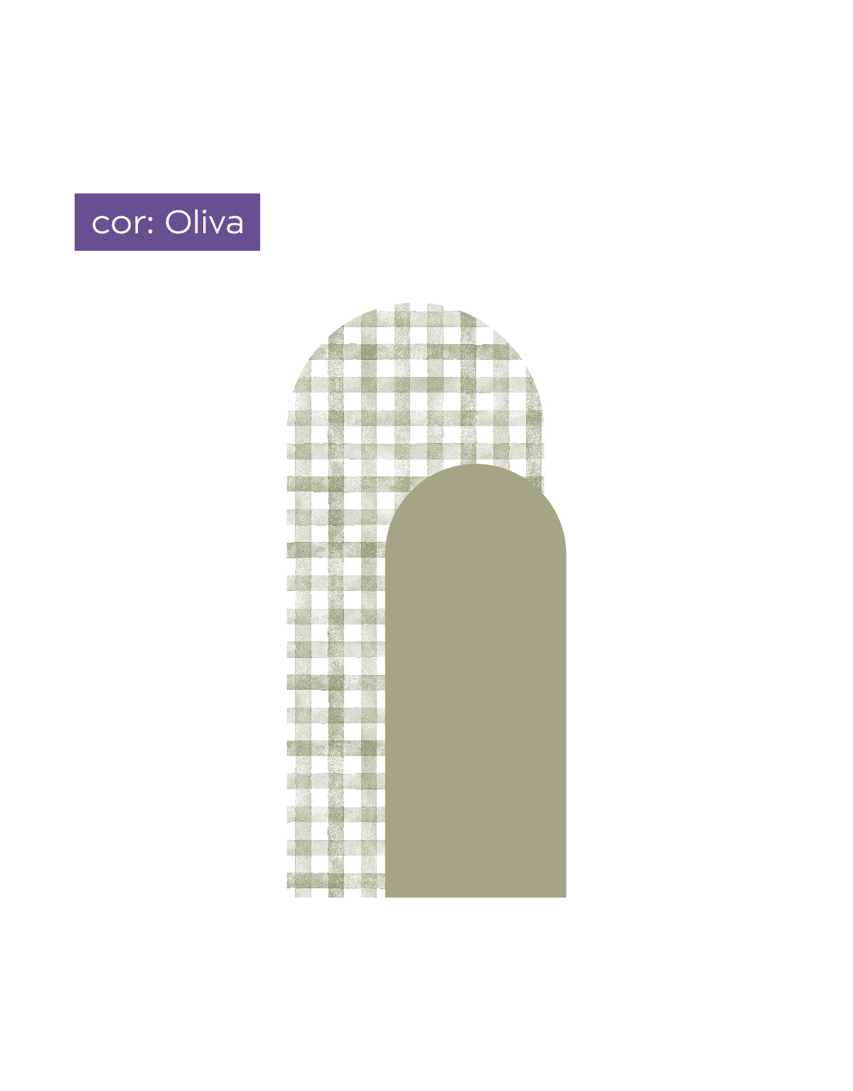 Adesivo de Parede Arco Xadrez Vichy Oliva