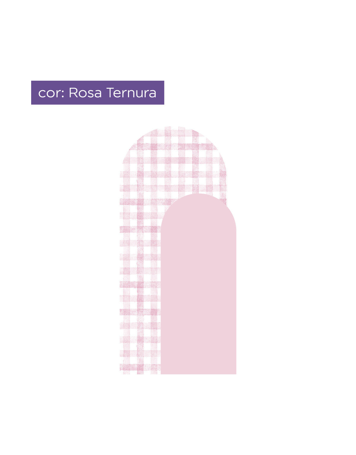 Adesivo de Parede Arco Xadrez Vichy Rosa
