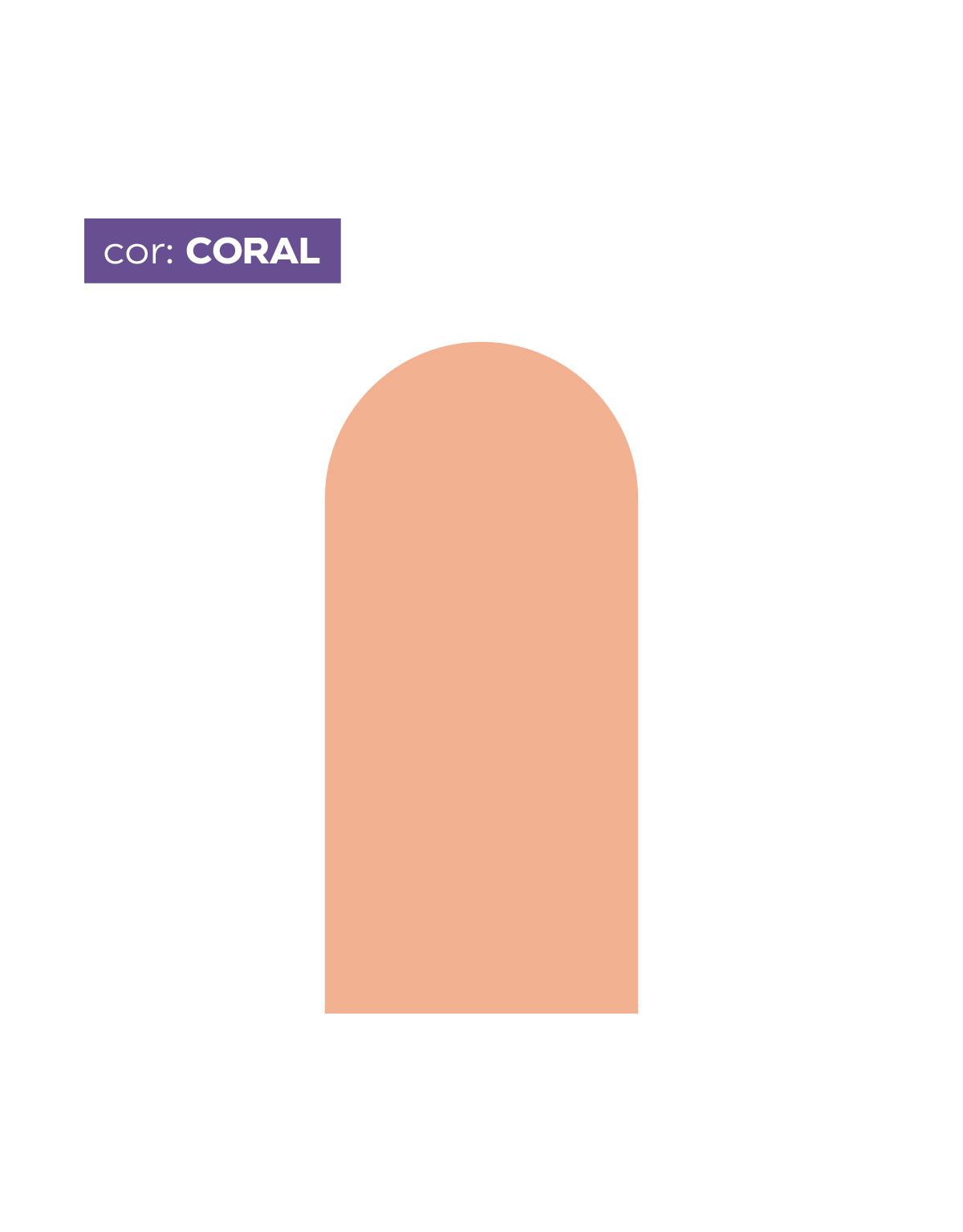 Adesivo de Parede Arco Liso Coral