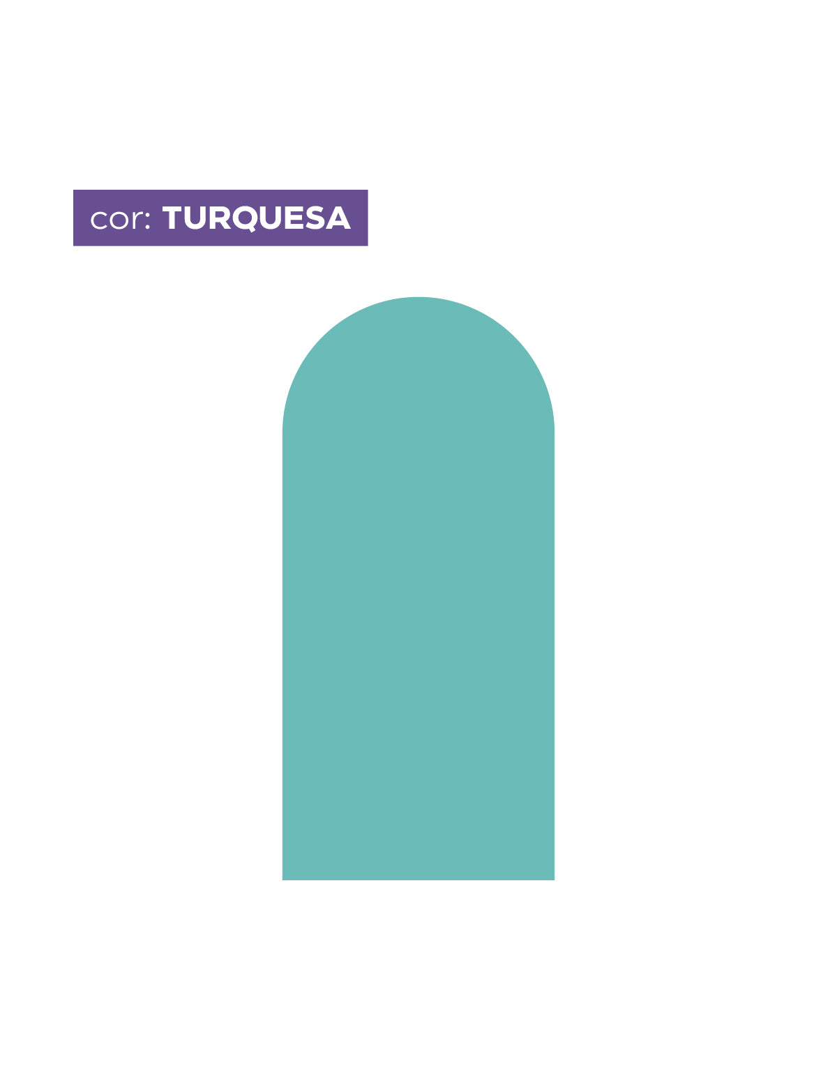 Adesivo de Parede Arco Liso Turquesa