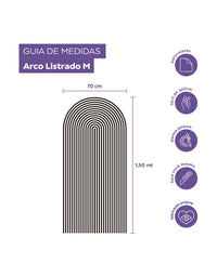 Adesivo de Parede Arco Listrado Chocolate