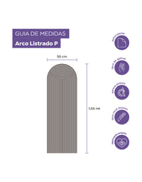 Adesivo de Parede Arco Listrado Chocolate