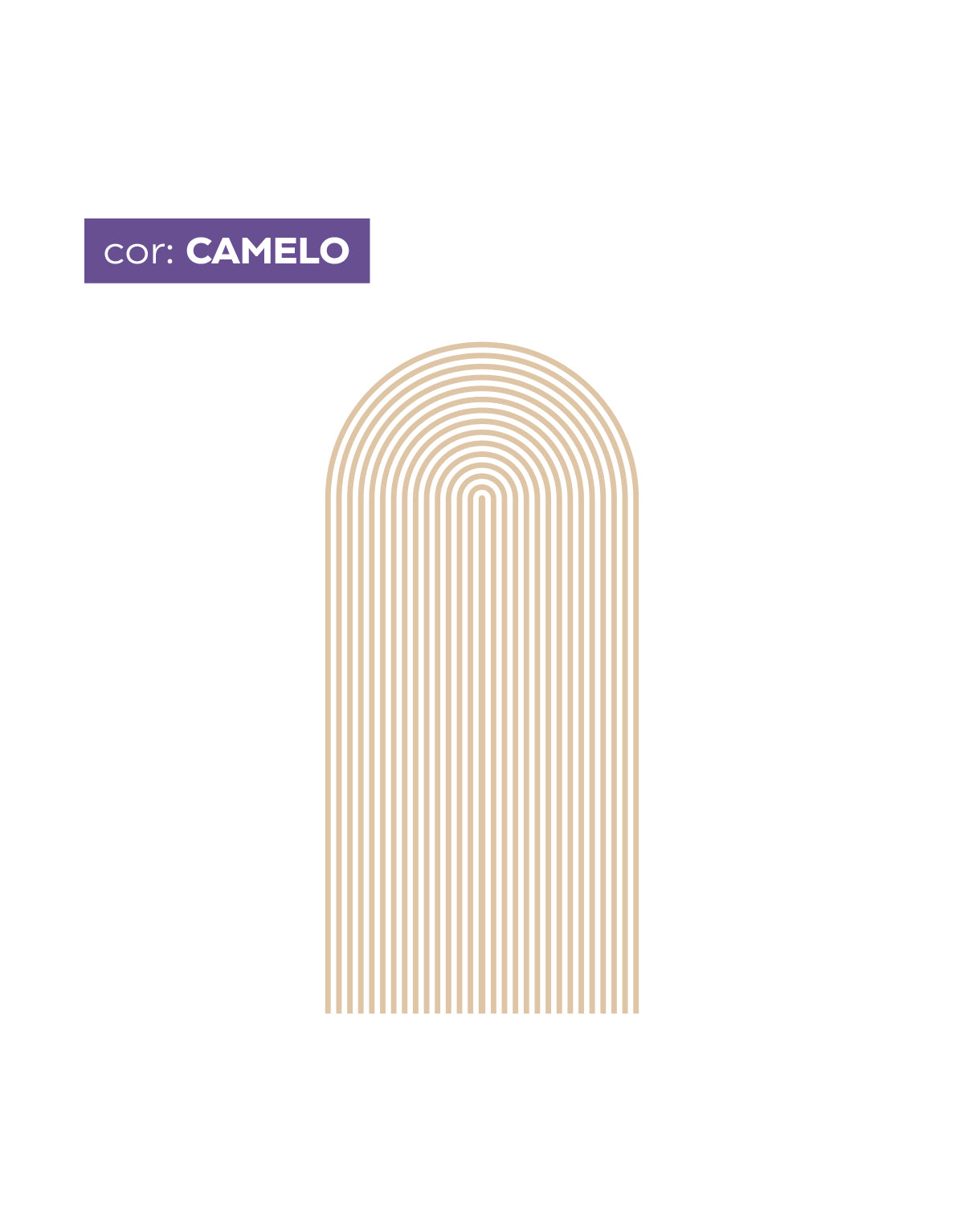 Adesivo de Parede Arco Listrado Camelo