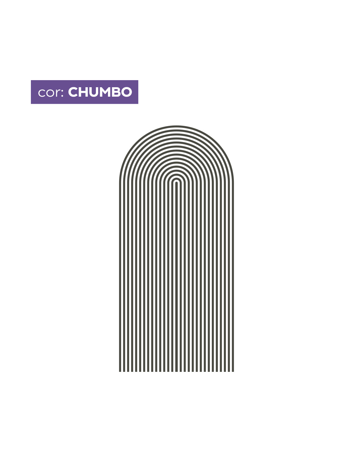 Adesivo de Parede Arco Listrado Chumbo