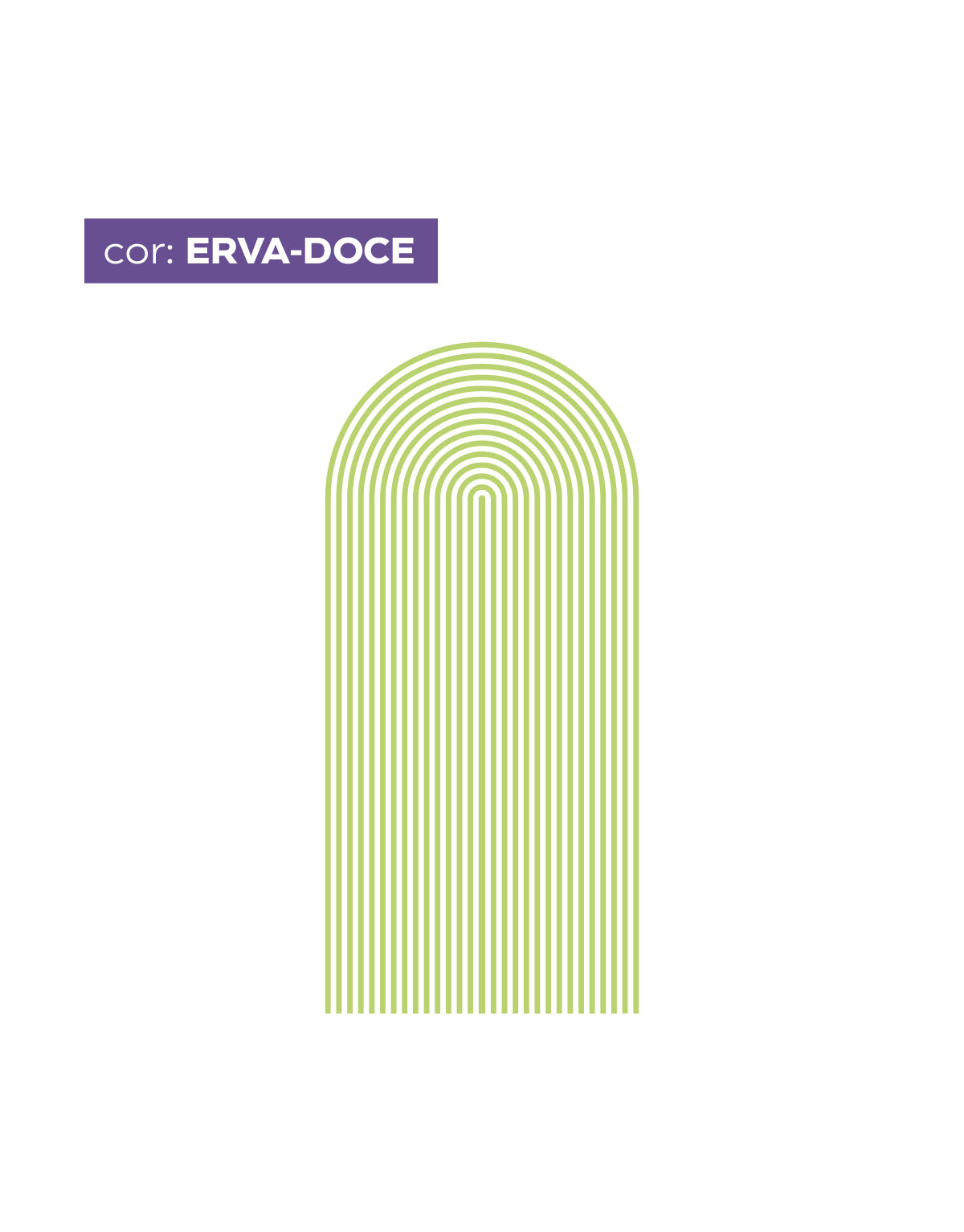 Adesivo de Parede Arco Listrado Erva Doce