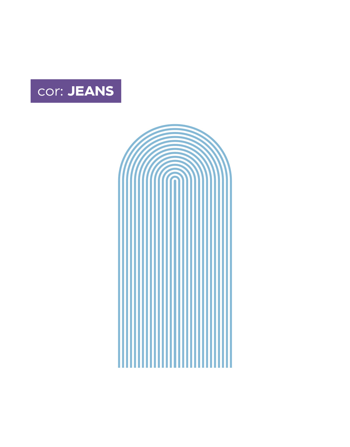 Adesivo de Parede Arco Listrado Jeans