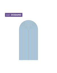 Adesivo de Parede Arco Listrado Oceano