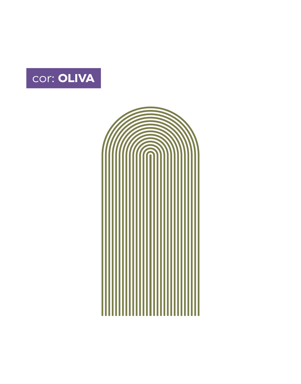 Adesivo de Parede Arco Listrado Oliva