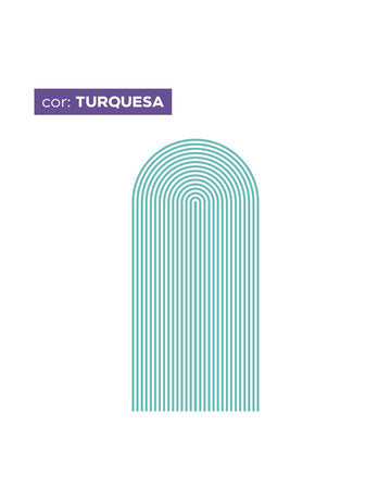 Adesivo de Parede Arco Listrado Turquesa