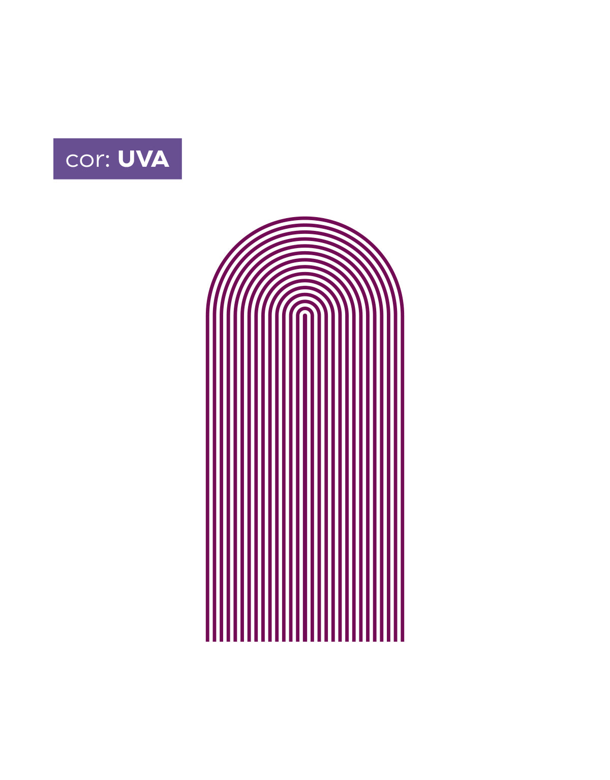 Adesivo de Parede Arco Listrado Uva