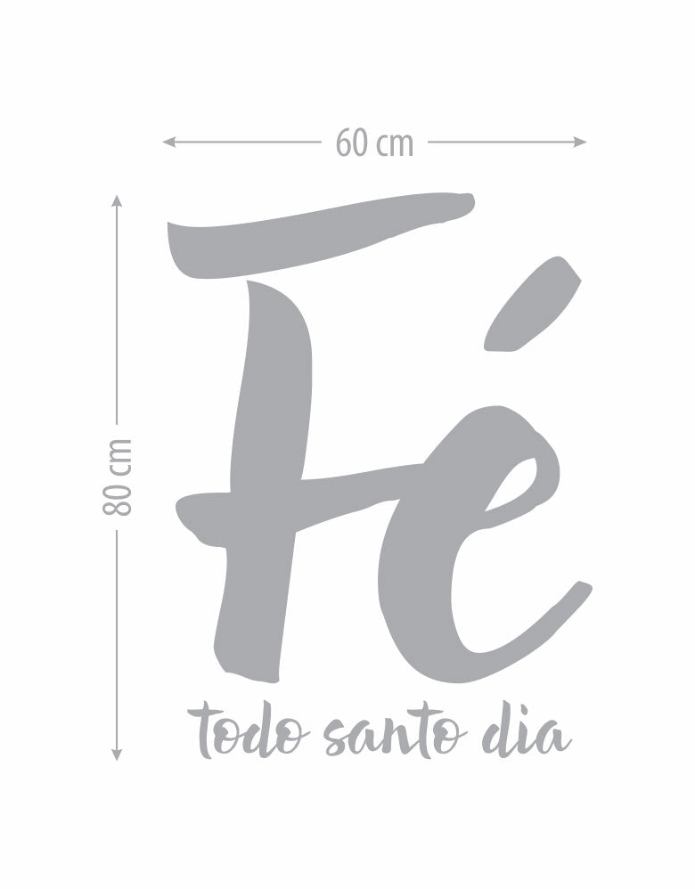 Adesivo Lettering Cruz Fé