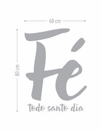 Adesivo Lettering Cruz Fé