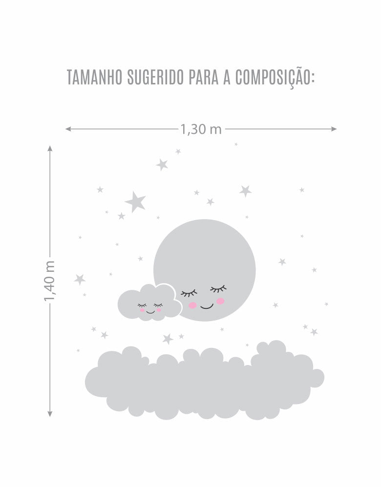 Adesivo Decorativo Lua Infantil