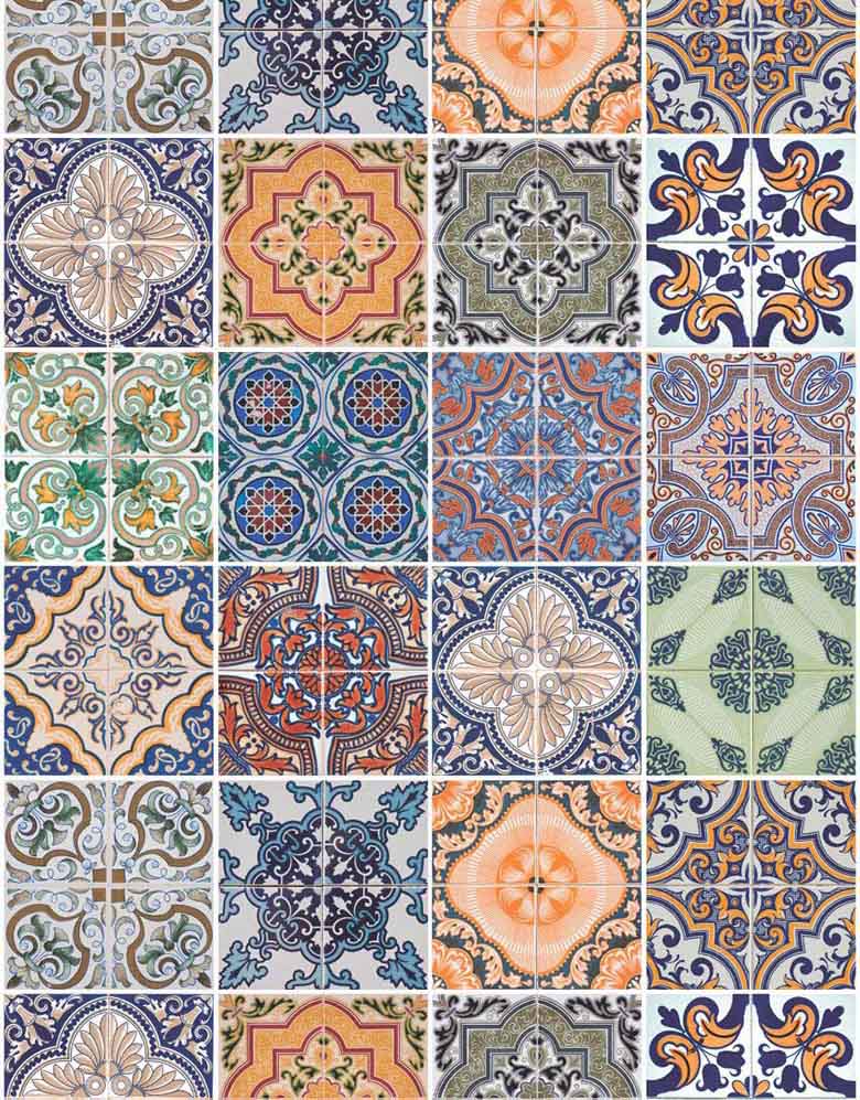 Papel de Parede Adesivo Azulejo Portugal