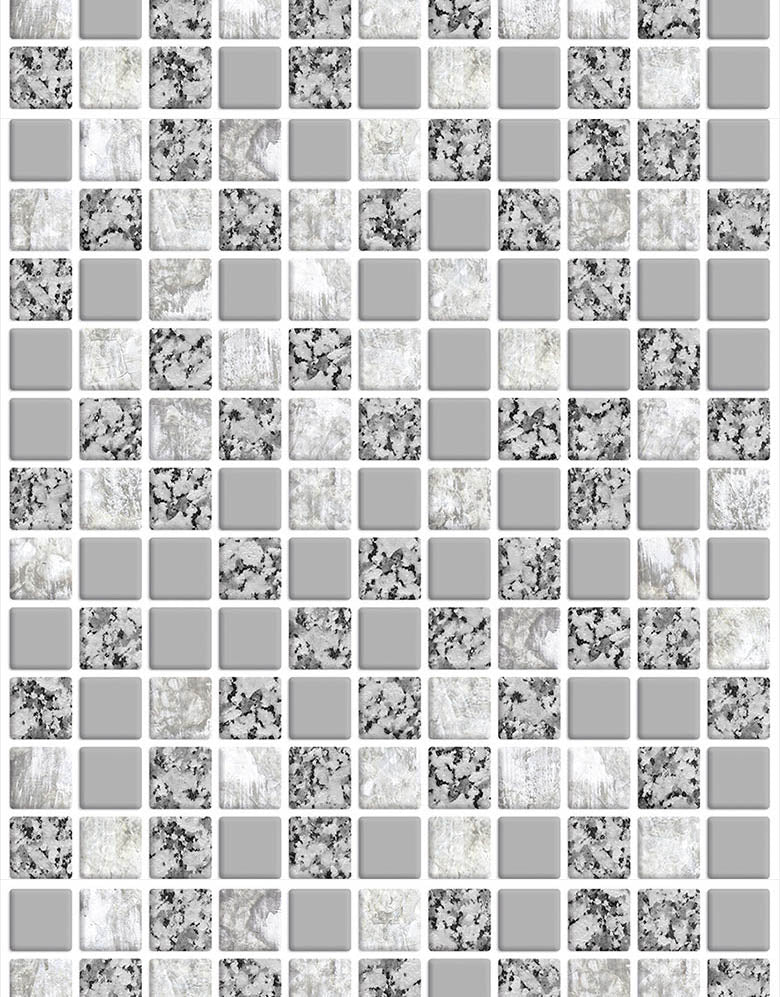 KIT DE 3 ROLOS - 2,50m x 50cm - Papel de Parede Adesivo Pastilhas Soft