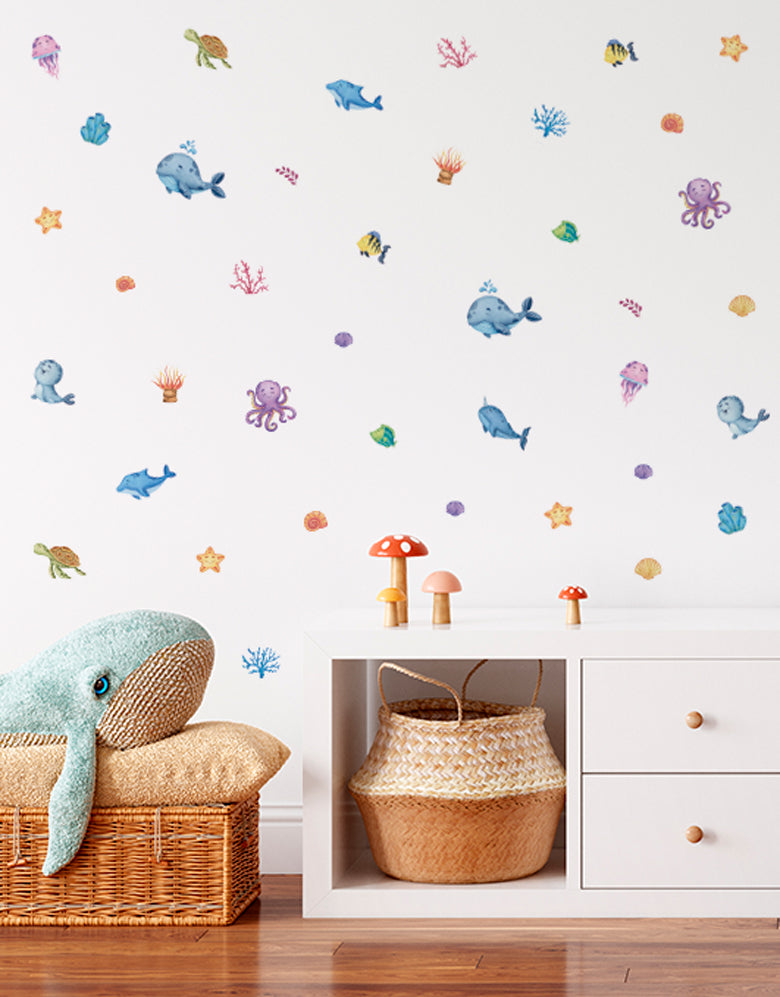 Cartela Adesiva Fundo do Mar