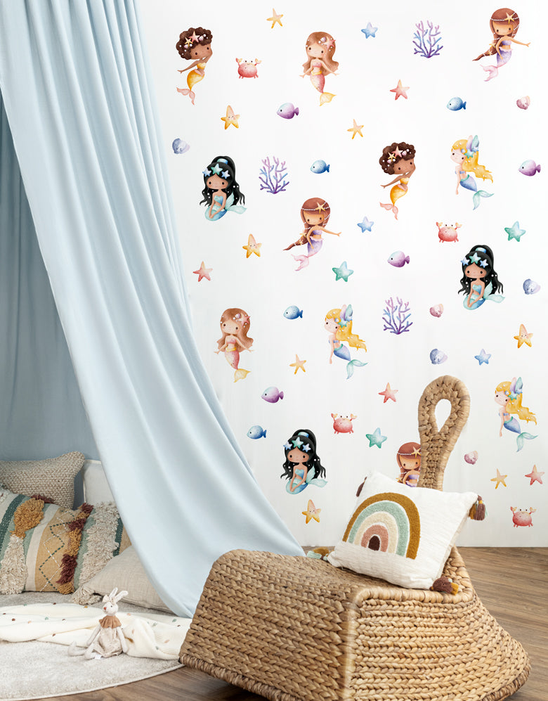 Cartela Adesiva Sereias