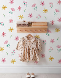 Cartela Adesiva Flores Aquarela