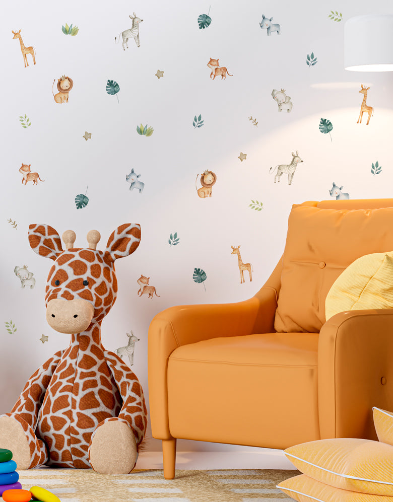 Cartela Adesiva Safari Aquarela