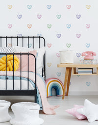 Cartela Adesiva Coração Aquarelado