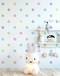 Cartela Adesiva Estrelas Aquarelas