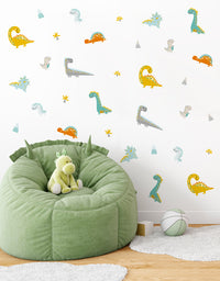 Cartela Adesiva Dinos Coloridos