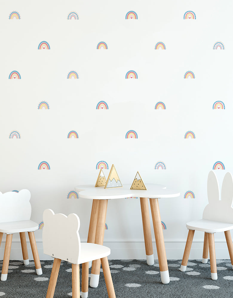 Cartela Adesiva Arco-Íris Colorido