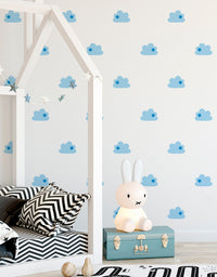 Cartela Adesiva Nuvem Estrela Azul