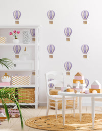 Cartela Adesiva Balões Aquarela Lilás