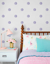 Cartela Adesiva Bolinhas Aquarela Lilás