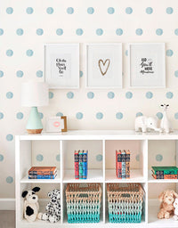 Cartela Adesiva Bolinhas Aquarela Azul Bebê