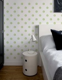 Cartela Adesiva Bolinhas Aquarela Verde Menta