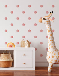 Cartela Adesiva Bolinhas Aquarela Cereja