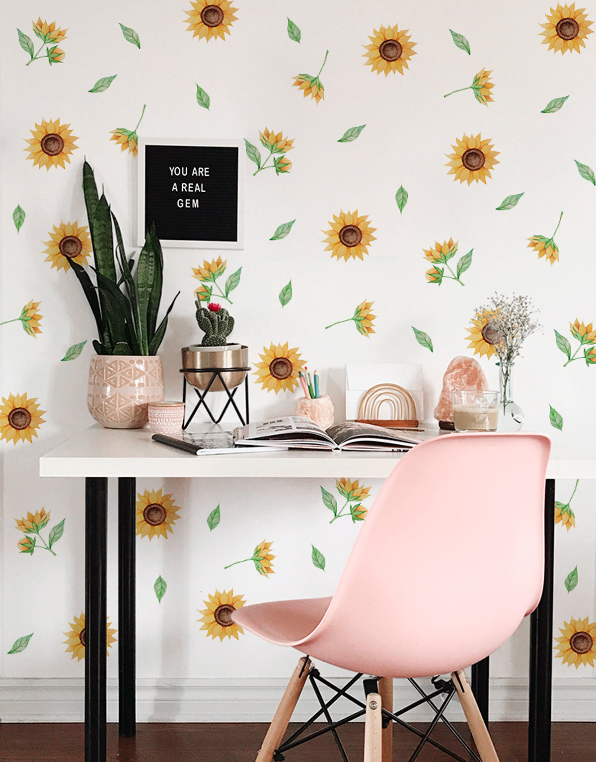 Cartela Adesiva Girassóis