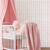 Papel de Parede Xadrez Grid Rosa Bebê